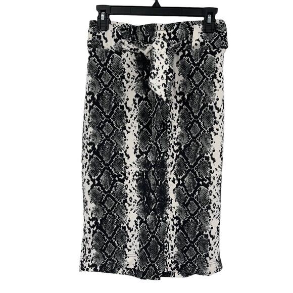Sentimental NY skirt pencil snake print black white Medium M - Picture 1 of 5